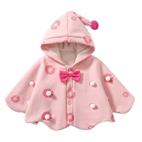 Image of Boys Girls Hooded Cape Cloak,Winter Warm Outdoor Shawl Poncho,Hoodie Coat Jacket,Princess Capelet Wrap