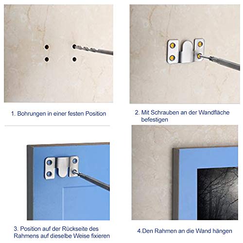 TONAUP 10 PCS Flush Concealed Mount Bracket, Heavy Duty Interlocking Buckles Hang Brackets - Image 4
