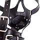 MFMYEE Bondage maske BDSM Gürtel Schleppkette, abnehmbarer Penisplug schwarz, Fetisch Penis knebel Stirnband Silikon Dildo Kragen Cosplay Bondage sextoys