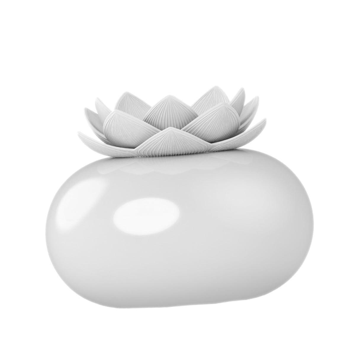 Humidificador cerámico de loto blanco con difusor de aroma USB silencioso