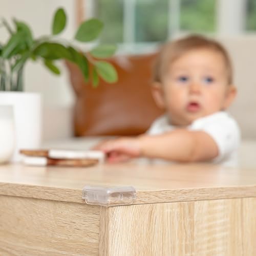 Image of Regalo 4 Pack Safety Corner & Edge Protectors for Baby Proofing, Clear Furniture Corner Guards, Clear