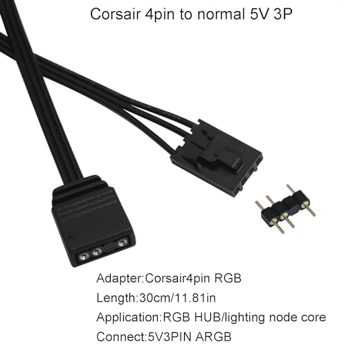 Cable de extensión para placa base ARGB de 30 cm para setups de juego gaming 2