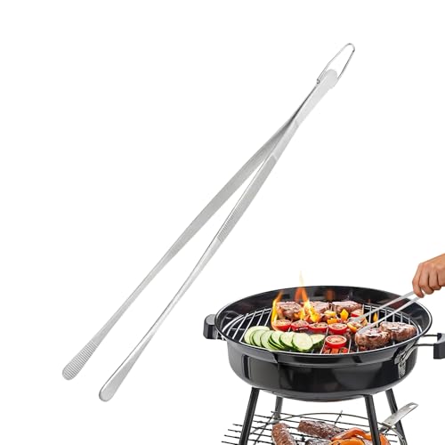 Pinzette da cucina – Pinzette da cucina resistenti, lunghe in acciaio, pinze da portata in metallo per barbecue, per cucina, buffet, ristorante, feste, snack, pasta, insalata, frutti di mare