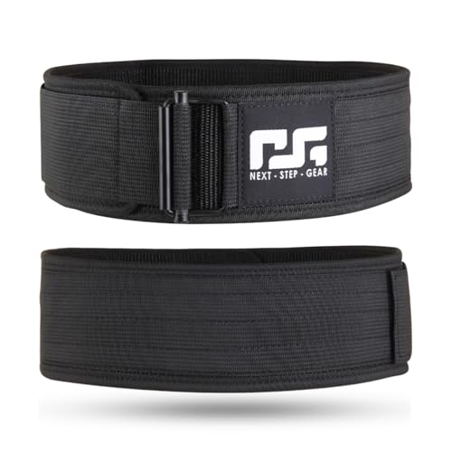 Heavy Duty Nylon Gym Belt – Adjustable Weightlifting Belt for Men and Women, Back Support Training Belt for Powerlifting, CrossFit, Squats, Deadlifts, Strength Training – Durable, Comfortable Core Stability Workout Belt