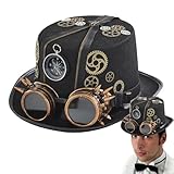 Durabilité assurée : nous vous présentons un chapeau steampunk et élégant pour homme qui vous permettra de vous démarquer dans n'importe quelle foule. Parfait pour les soirées à thème rétro et autres événements, ce chapeau est fabriqué en feutre épais et facile à transporter.