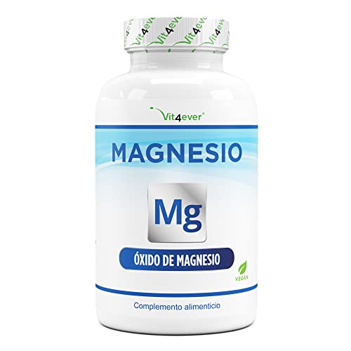 Magnesio - 365 cápsulas (12 meses) - 665 mg por cápsula, de los cuales 400 mg de magnesio elemental - Altamente dosificado - Sin aditivos indeseables - Vegano Cover