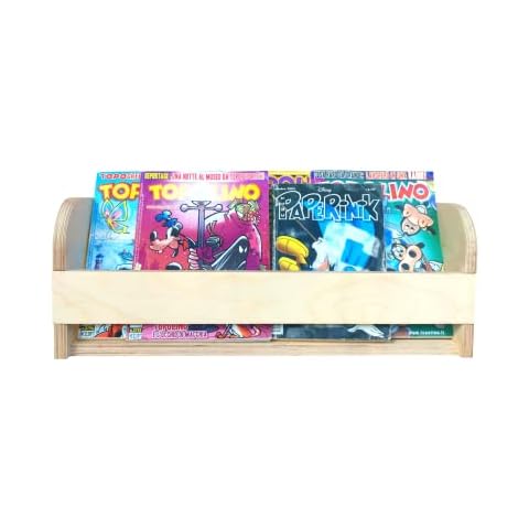 SWEETME Montessoriana Wall Shelf for Children, Comic Book Storage Shelf, Low Wall Shelf Cover