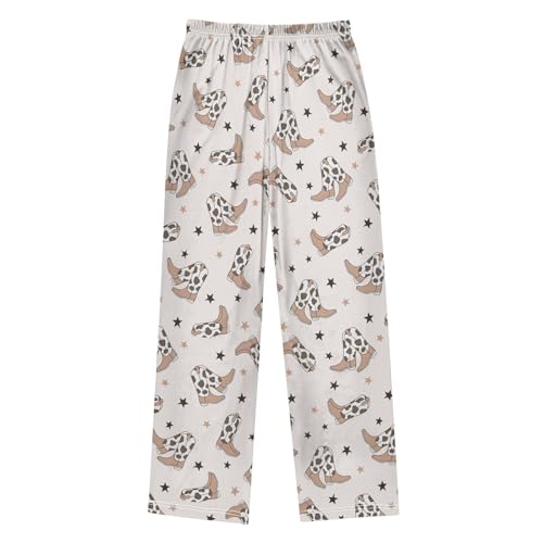 Cowgirl Cowboy Boots Pajama Pants Wide Leg Pj Bottoms Lounge Comfy Soft Casual Sleep Pants2