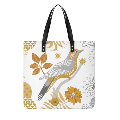 Sac à bandoulière fleurs et oiseau doré le cadeau idéal pour femme adepte de voyage