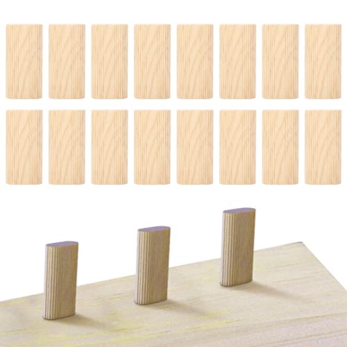 50 Pièces Domino Tenon 10x50mm Tenons en Bois Plat Cheville en Bois de Hêtre Massif Bloc D'insertion de Menon pour le Travail du Bois Meuble D'épissage Fabrication de Cadres