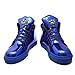 IGxx Sequins Shoes for Men Women Fashion Sparkle Blue Shoes Bling Shiny High Top Sneakers Punk