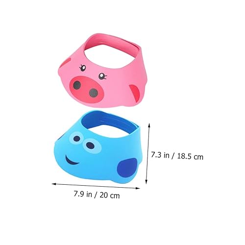 Miniatura 2 de Toyvian Gorra ajustable para baby shower para niños pequeños, sombrero de lavado de cabello para niños y niñas, cinta de visera de baño para un