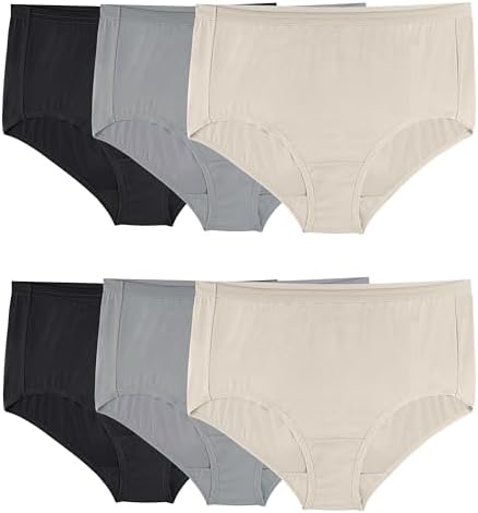 Fruit of the Loom Women's Plus Size Underwear Briefs, Fit for Me, Designed to Fit Your Curves