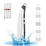 Aspirador de poros con removedor de espinillas, limpiador facial eléctrico con pantalla LED recargable Rlloy con 5 cabezales de succión de vacío y kit de removedor de espinillas