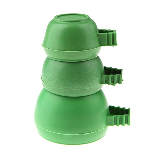 Tangc Mini Parrot Food Water Bowl Feeder Plastic Pigeons Birds Cage Sand Cup Feeding (S) #TOP5