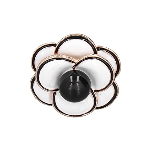 Brosche Pin, Kamelie Form Feine Verarbeitung Kleidung Brosche Einzigartig Exquisit für Partys für Hochzeiten(Weiß) Cover