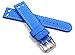 Produktbild Sulla 24mm Herren Leder Uhrenarmband Pilot Wasserbüffel Wildleder mit Nieten Hell blau WB