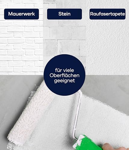 plid® Anti Schimmelfarbe Innen Weiß für alle Wände [DAUERHAFTER SCHUTZ] – Antischimmelfarbe für feuchte Räume, Bad & Küche – Effektiver Schutz gegen Schimmel – Made in Germany 5l - 6