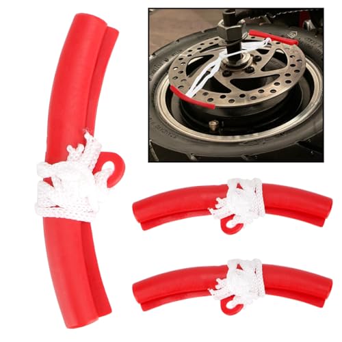 Image of Zpana 15 inch Tire Spoons Kit, Steel Motorcycle Tyre Changing Lever Tool Set with 3 Rim Protectors 12 Valve Caps 10 Cores 1 Wrench & Bag, Universal for for Dirt Bike Lawn Mower Bicycle