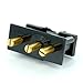 Leviton 20IS-E 20-Amp-125 Volt, 2 Pole-3 Wire, Stage Pin, Panel Mount Male Inlet Screw Terminals, Black