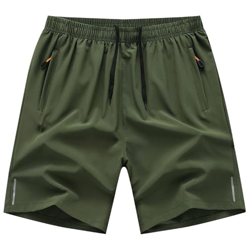 Pantalones Cortos Deportivos de Verano para Hombre, de Color Liso, con Cremallera y Bolsillo, Informales, cómodos y Transpirables.