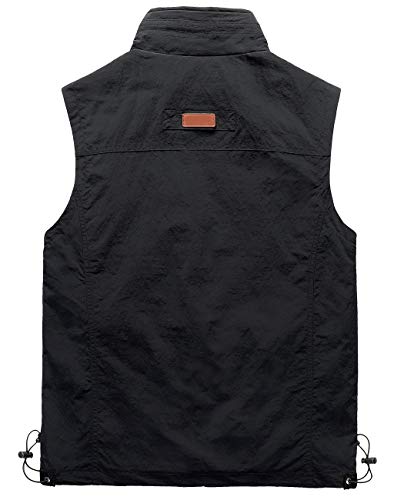 Image of Hixiaohe Mens Lightweight Vest Outerwear Casual Summer Outdoor Travel Vest for Hiking Fishing Golf Photo Work with Pockets