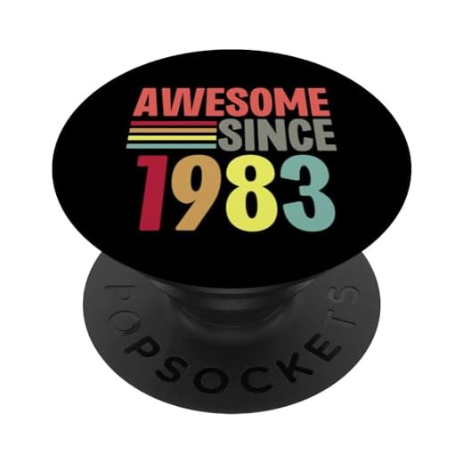Impresionante idea de cumpleaños desde 1983 PopSockets PopGrip Intercambiable
