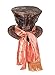 elope Disney Mad Hatter Top Hat - Adjustable Hat with Peacock Feather and Satin Scarf, Officially Licensed - Brown