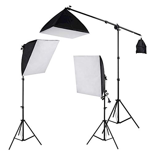 Kit Iluminação Estúdio Softbox 40x60 com Girafa