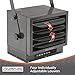 Comfort Zone Hard-Wired Ceiling Mount Garage Space Heater with Remote, 7,500 Watt, 240 Volt, Fan-Forced, Overheat Protection, Digital Thermostat, 12-Hour Timer, Ideal for Garage & Workshop, CZ230ER