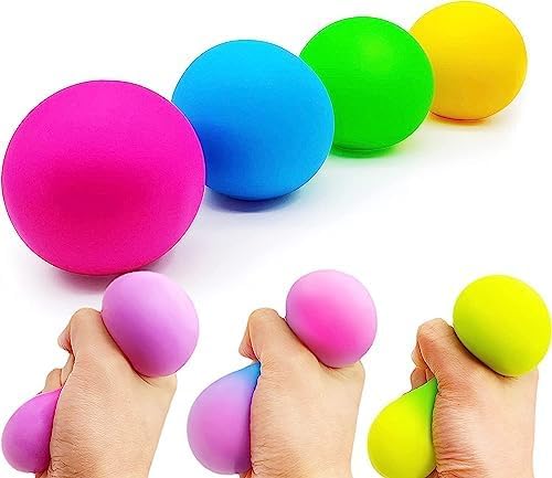 INAAYA Squishy Ball for Kids Soft and Colorful Squeeze Balls for Remove Stress Mind Relaxing Squishy Balls Stretchy Soft Ball for Kids and Adults (Set of 4) (B0D56HZJJG) Amazon Price History, Amazon Price Tracker
