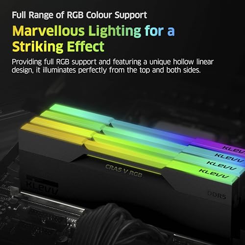 Image of KLEVV CRAS V 32GB (2X16GB) DDR5 GAMING RAM 6400MT /S CL32 MEMORY MODULE KIT