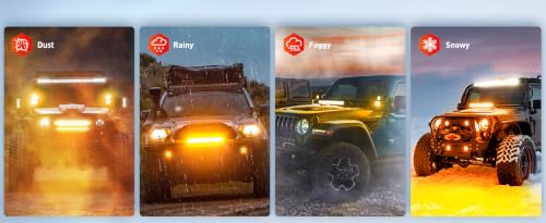 Image of Nilight - 18033C-A 12 Inch 240W Amber Lights Triple Row Spot & Flood Combo 30000LM Bar Driving Boat Led Off Road Lights for Trucks, 2 Years Warranty