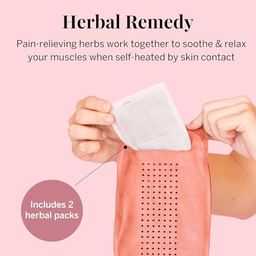Image of Pixie Period Heating Pad for Cramps - Wearable Cordless Graphene Heat Belt - 3 Heat Settings - Vibration Massage - Discreet - Adjustable Fit - Rechargeable - FSA Eligible and HSA Eligible - Pink
