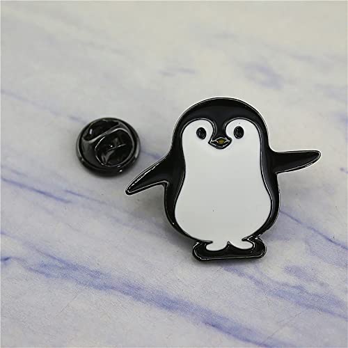 Image of Cute Penguin Lapel Shawl Brooch Pin Enamel Animal Cartoon Pins Backpacks Badge Jackets Hats Dress Sweater Anti-light Brooches Pins Fashion Jewelry Gifts for Women Girls Accessories