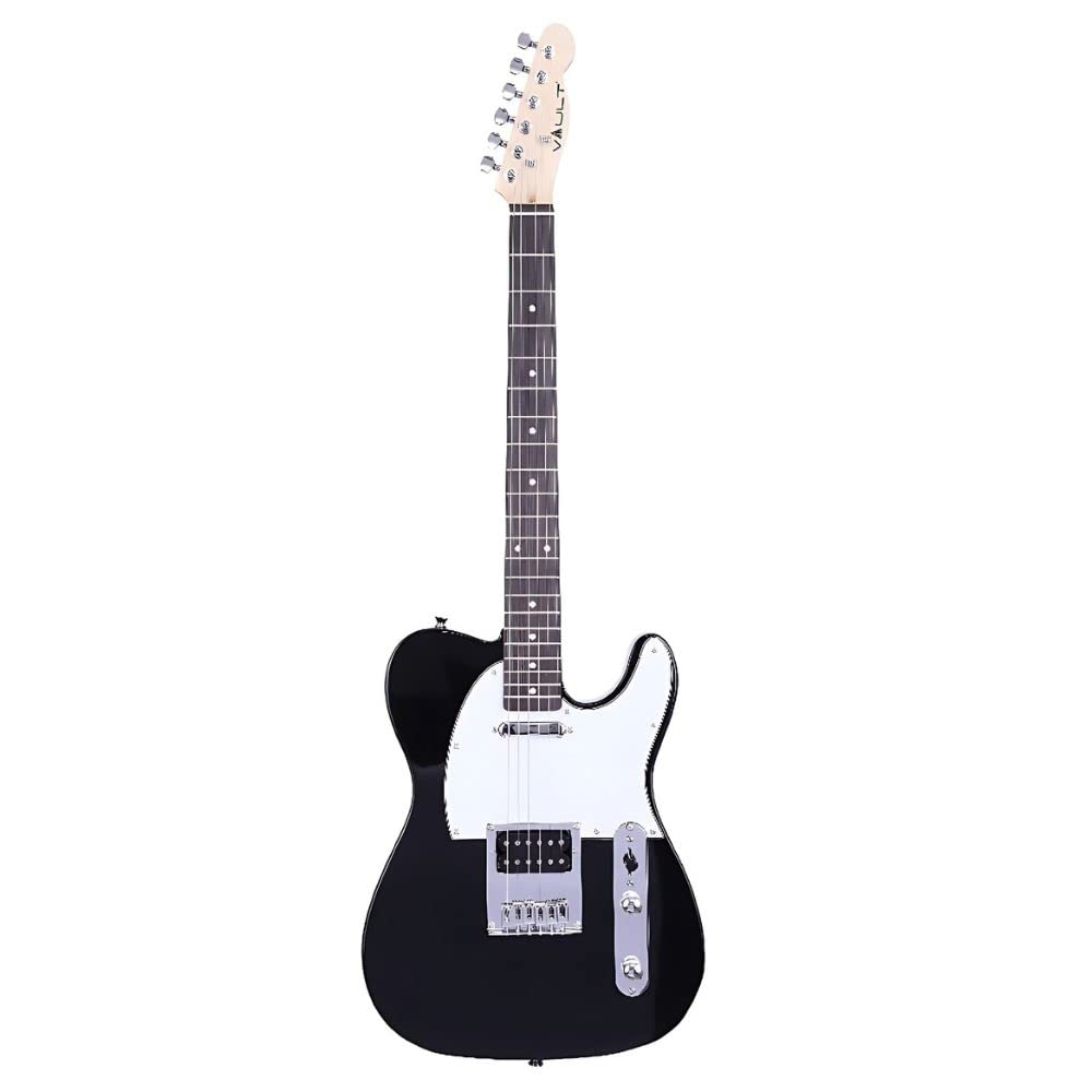 Telecaster type guitar 一部ハカランダ使用 超軽量 VAULT TL1 Tele Style Poplar Electric Guitar - Black : Amazon.in