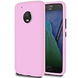  5.8 Funda Fina para Motorola Moto G5 Plus  TPU  en Rosado Mate Protección Puertos
