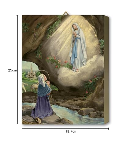 Planche apparition de Notre-Dame de Lourdes grotte Bernadette