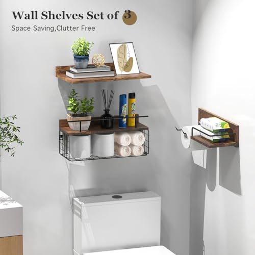 Luxspire-Bathroom-Shelves-Over-Toilet-Floating-Shelves-Bathroom-Wall-Shelves-with-Basket-and-Toilet-Paper-Holder-Rustic-Farmhouse-Wall-Shelves-Bathroom-Wall-Decor-Brown-Set-of-3 Luxspire Bathroom Shelves Over Toilet Floating Shelves Bathroom Wall Shelves with Basket and Toilet Paper Holder Rustic Farmhouse Wall Shelves Bathroom Wall Decor Brown Set of 3
