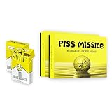 Long & Strong Bundle - Two Dozen P*ss M*ssile Distance Golf Balls + 2 Packs of Driver Darts Premium Bamboo Tees (18ct, 83mm)