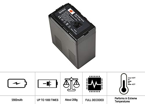 Batería VW-VBG6 Panasonic AG-AF100 SDR-H258 NV-GS90 videocámara 6
