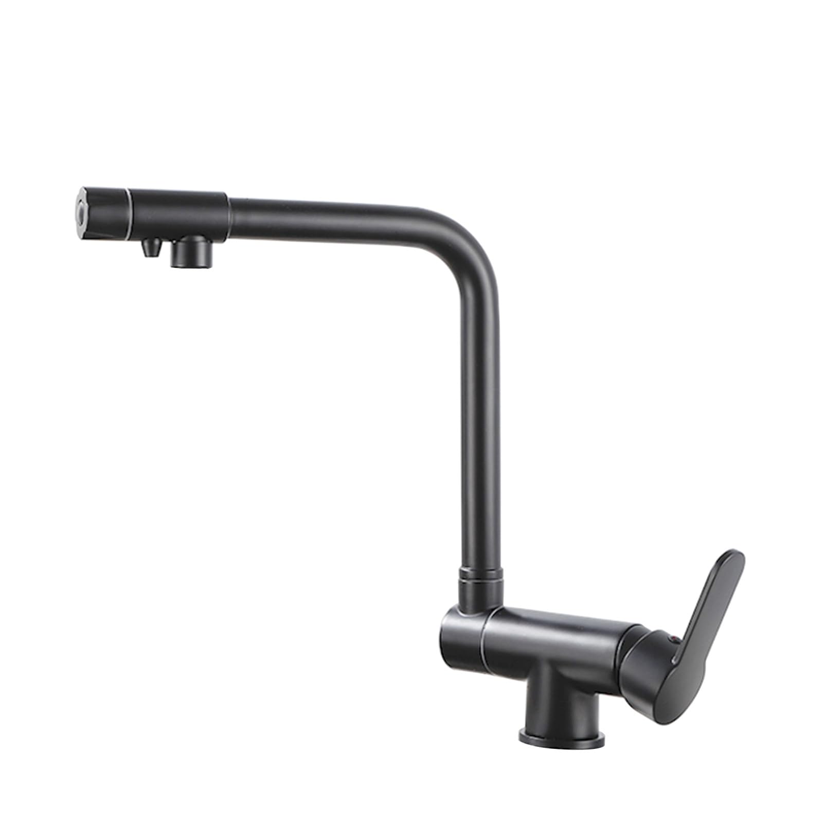 BHFPFZA 3-Way Kitchen Faucet Ch 3-in-1 Drinking Water Filter Tap for Sink Dual Funct Water Purifier Easy Install Ele Design for Home & Kitchen (Black)