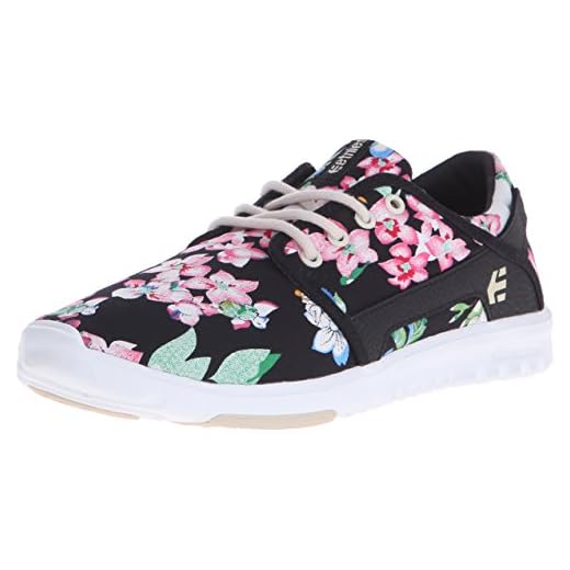 Etnies Damen Scout Sneaker, Black/Floral 993, 36 EU