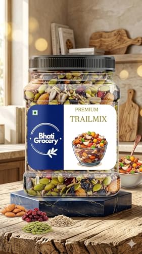 Image of Bhati Grocery Trail Mix | Crunchy Nuts and Dried Fruits Blend | Perfect Energy Snack for Travel, Gym, and Work | Ideal for Smooth Energy Boost (100gm)