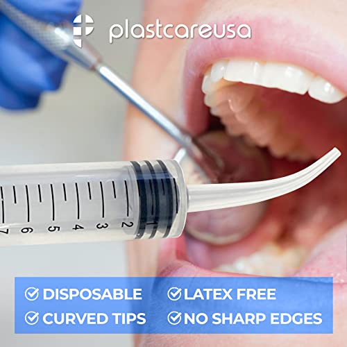 10 disposable curved tip 12ml dental oral dispensing 12cc syringes with measurements for dental pets liquid