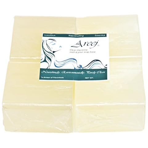 Areej Hypo-Allergenic Biodegradable Clear Glycerin Soap Base made with 100% Pure Natural Glycerin - 5 Pounds Cover