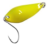 FTM Unisex – Erwachsene 10C5200055C10 Spoon Rock 4,2g-Löffelblinker zum Spinnfischen, Forellenblinker, Forellenköder, Blinker zum Forellenangeln, Farbe:gelb/rosa, Bunt, Normal