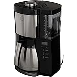 Melitta Look Therm Timer – Filterkaffeemaschine mit Thermkanne, entnehmbarem Wassertank und Timer-Funktion, für bis zu 10 Tassen Kaffee, in Schwarz/Edelstahl