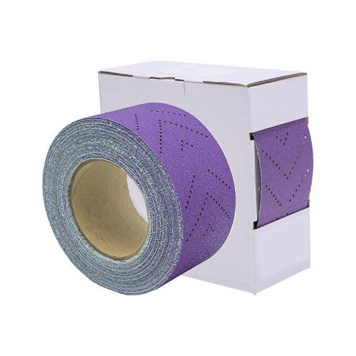 Disque de ponçage anti encrassement papier de verre étanche grain 80 violet