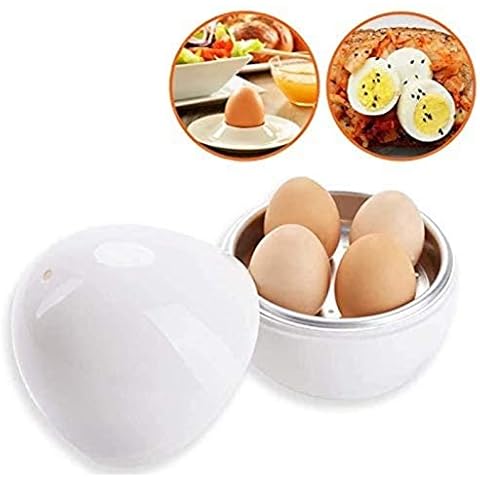 favourall Egg Boiler For Microwave, Poacher And Omelette Maker With Steamer, Ideal For Soft, Medium And Hard Boiled Eggs, Up To 4 Eggs Capacity Cover